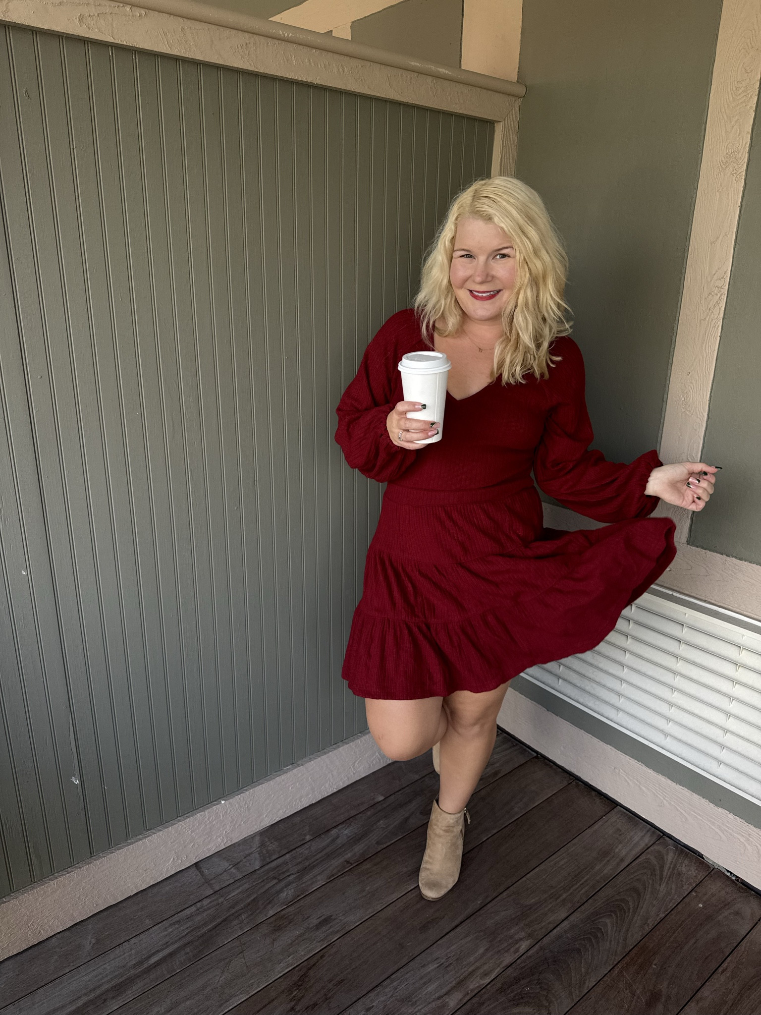 Thursday ootd. I love this red sweater dress. It is perfect for the holidays. 

#LTKPetite #LTKootd #LTKHoliday