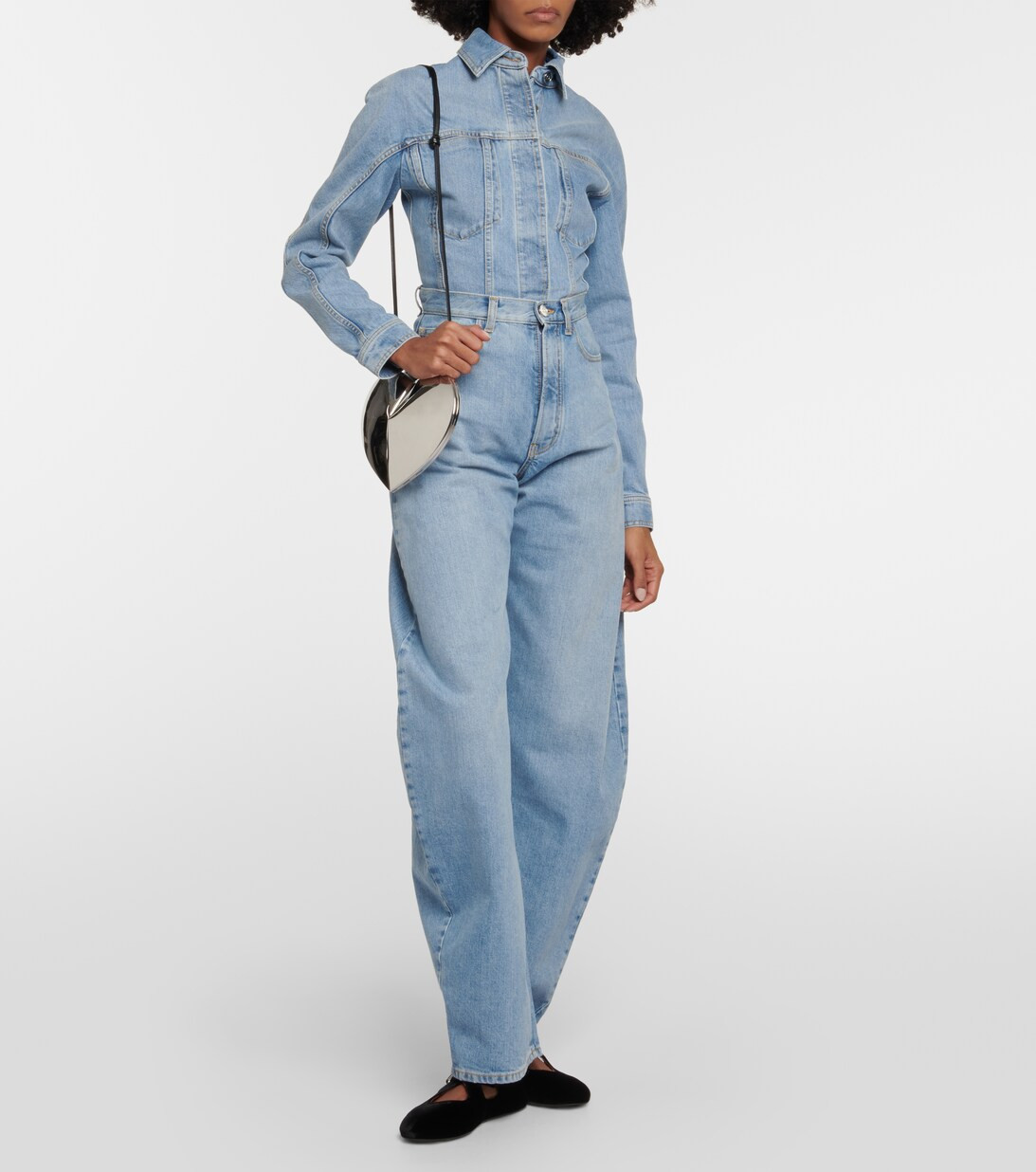 Criss Cross 벨벳 발레리나 슈즈 | Mytheresa (INTL)