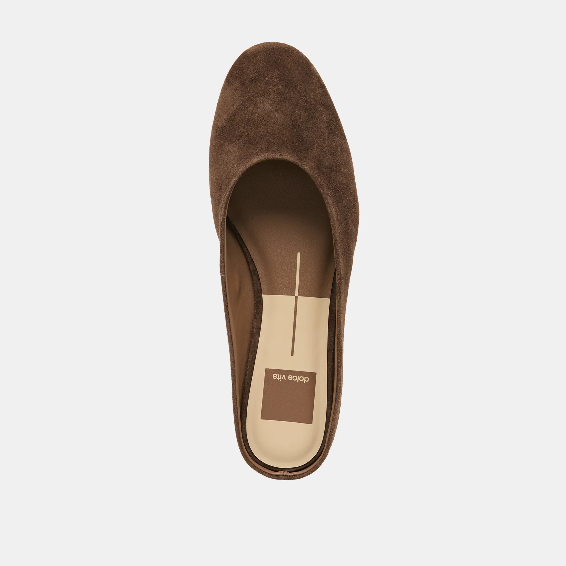 Eila Flats Dk Brown Suede | DolceVita.com