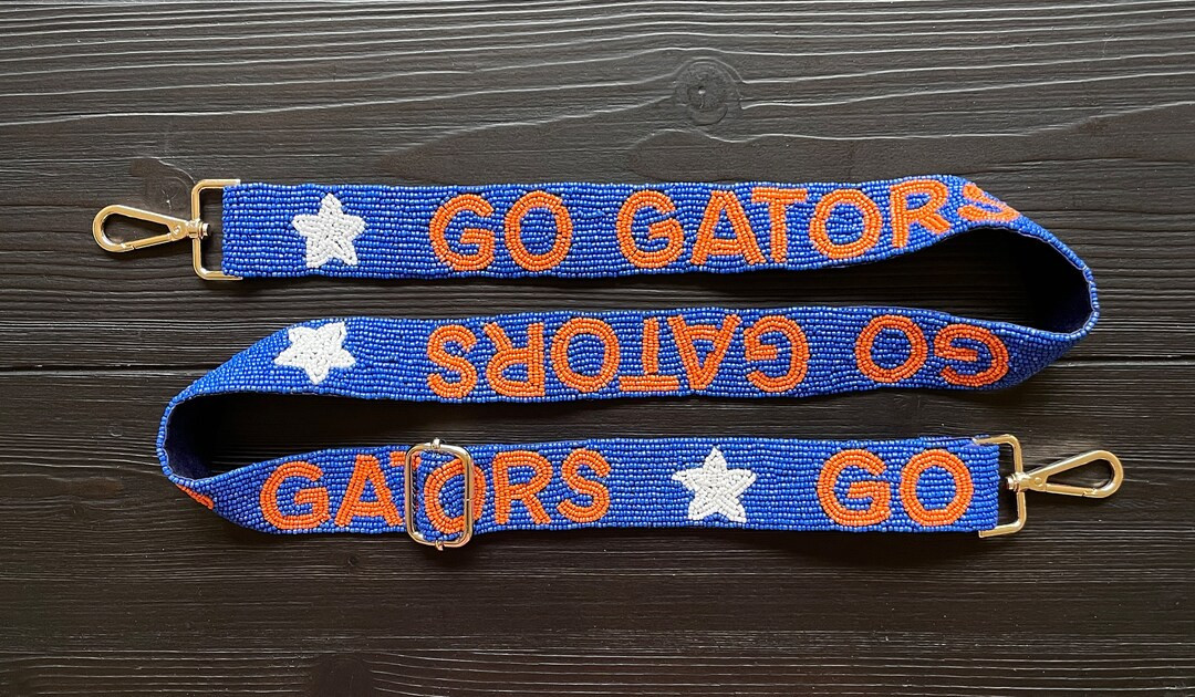 University of Florida Adjustable Beaded Bag Strap, Go Gators Beaded Bag Strap, FL Beaded Bag Stra... | Etsy (US)