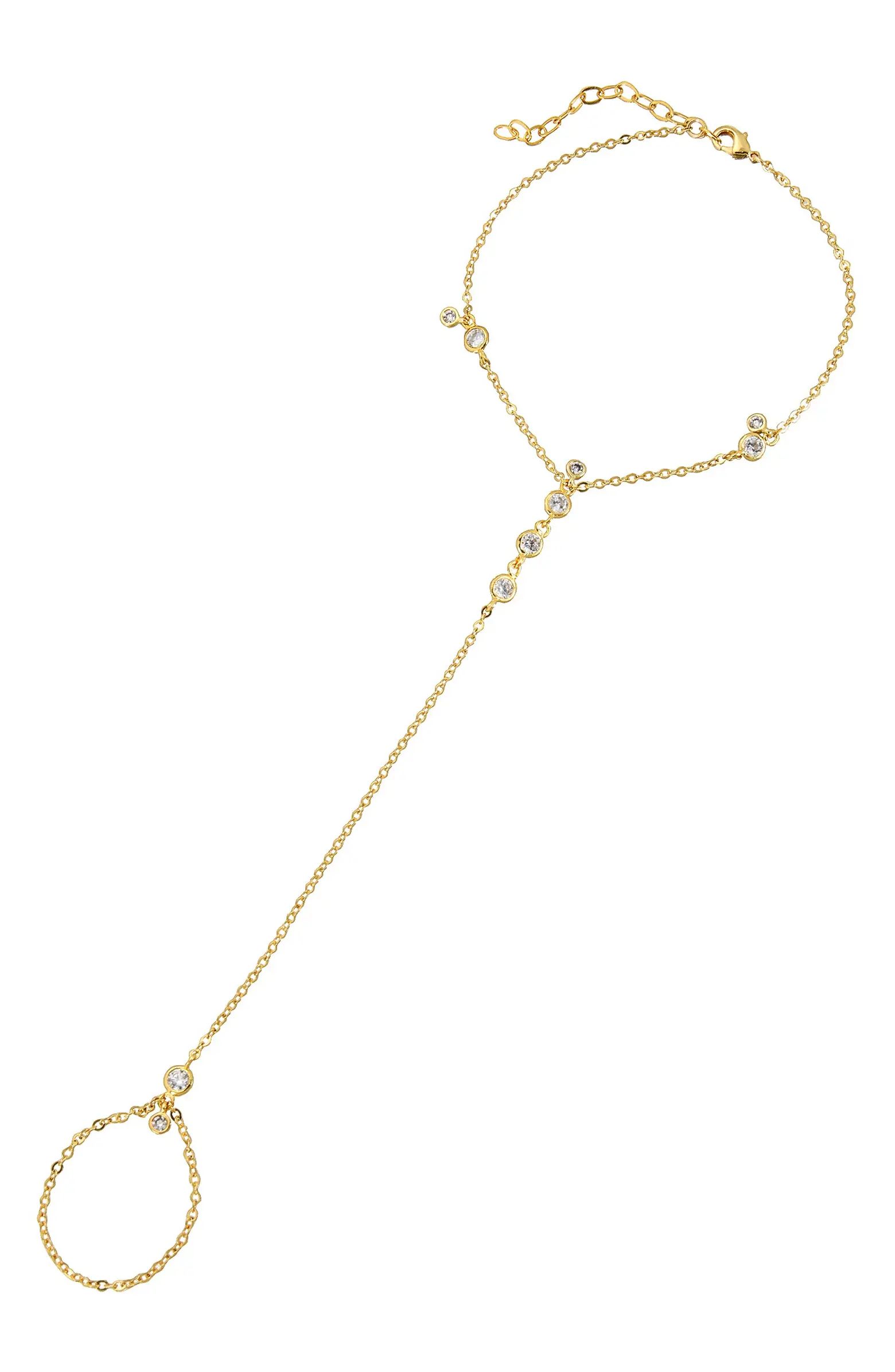 Details & CareSpread shine from your wrist to fingertips with this delicate hand chain embellishe... | Nordstrom