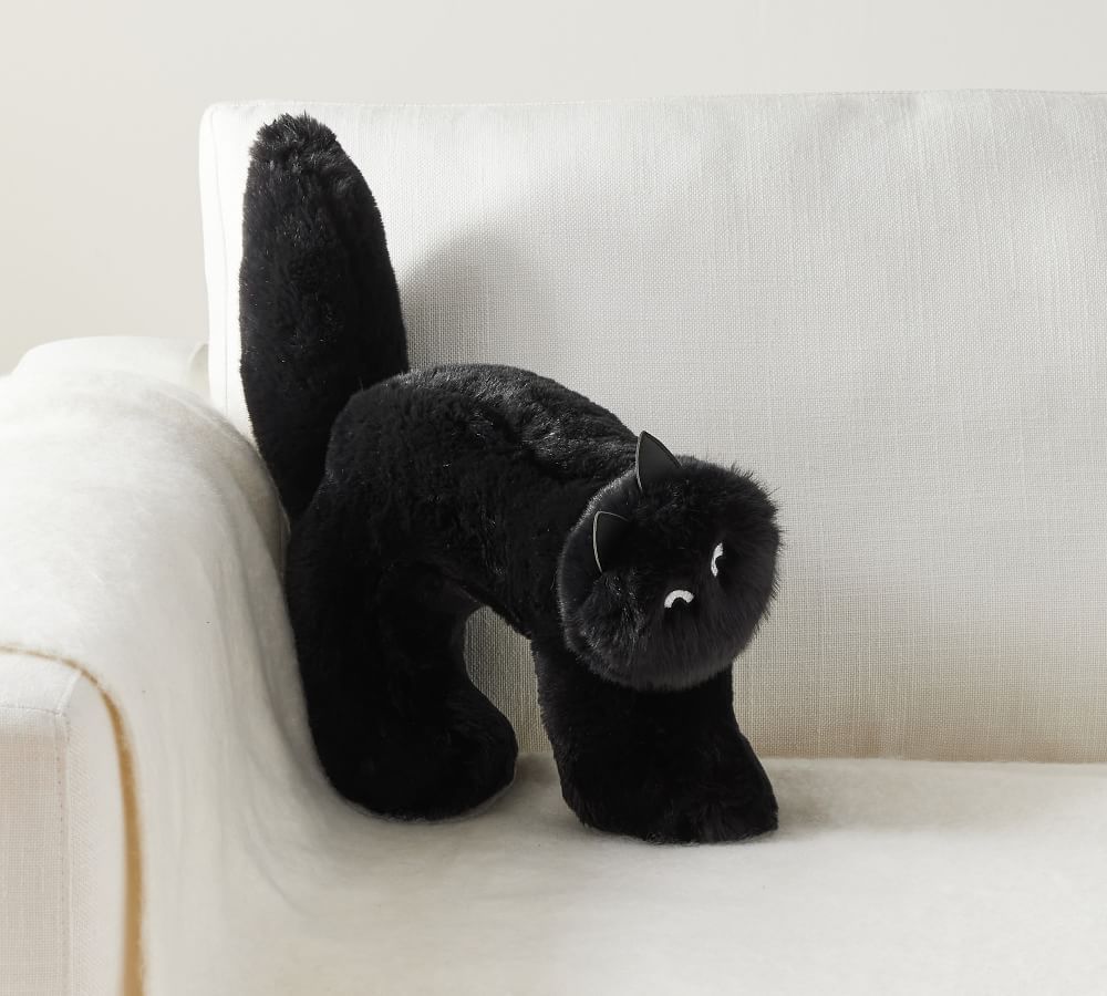 Spooky Cat Filled Pillow, 15&amp;quot;, Black | Pottery Barn (US)