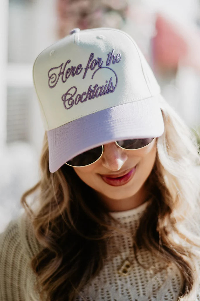 Here For the Cocktails Retro Two-Toned Hat | Katydid.com