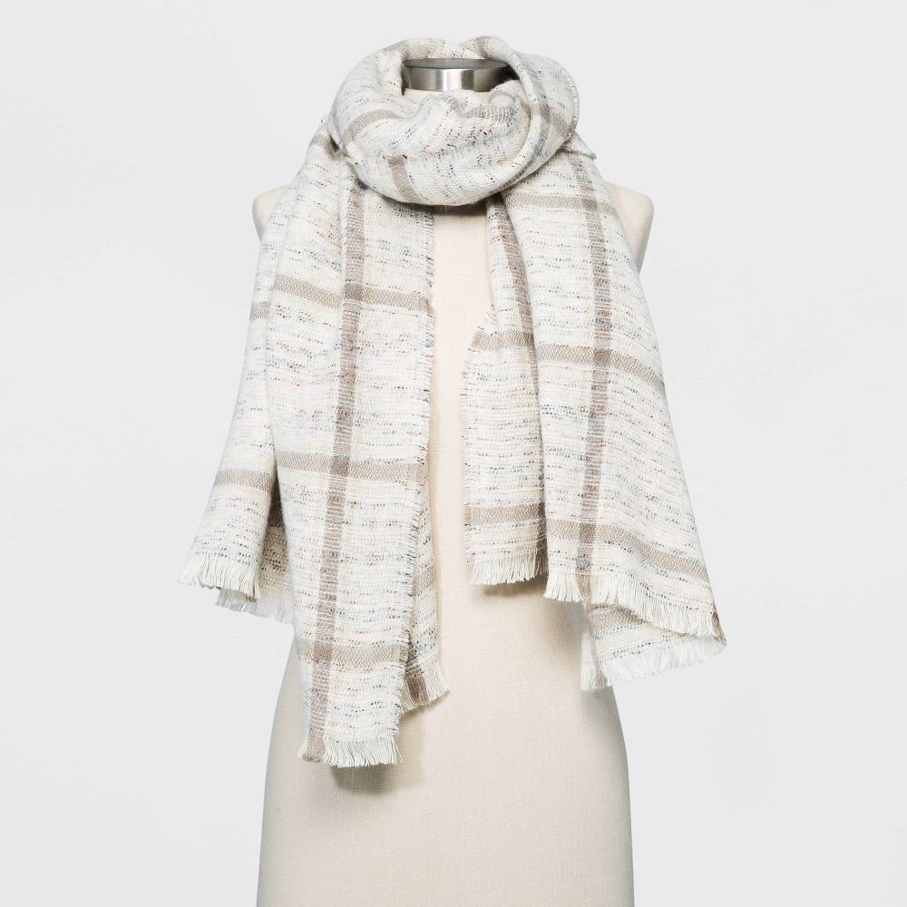 Women's Striped Blanket Scarf - Universal Thread Tan One Size | Target