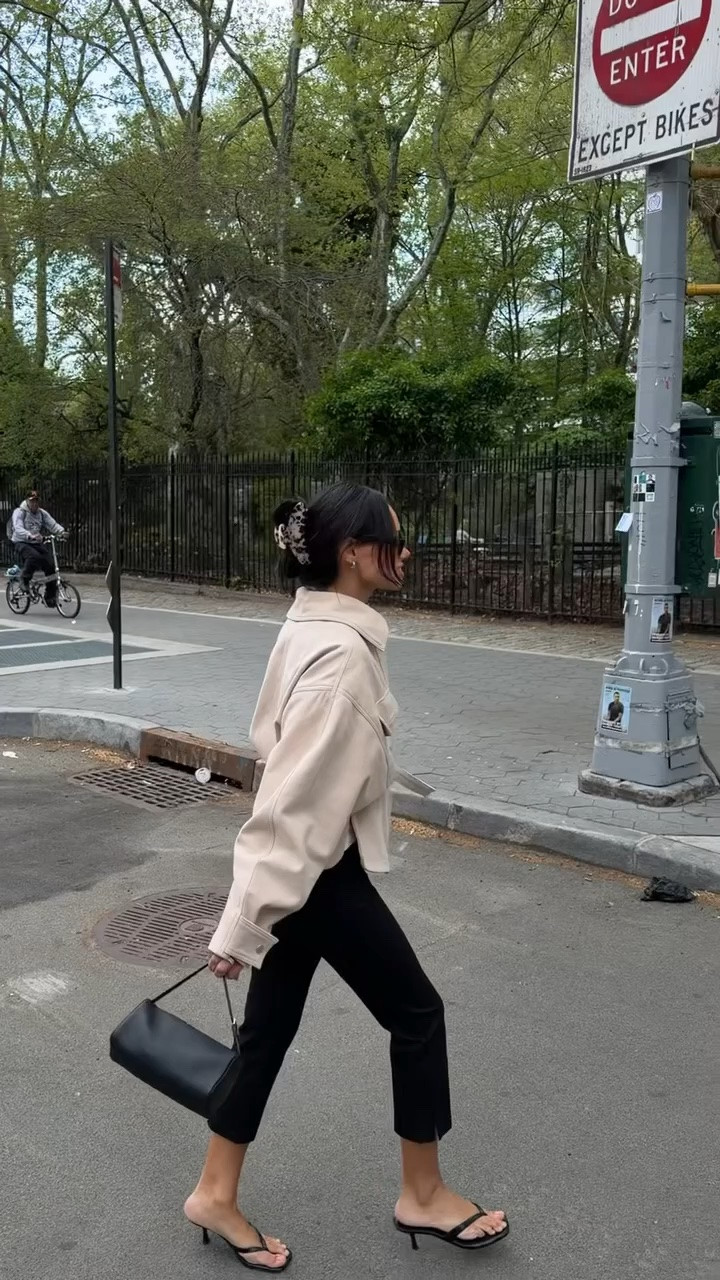 NYC ootd | revolve bone jacket, DISSH capris, Marc fisher heeled sandals

#LTKdayinmylife #LTKootd #LTKvlog