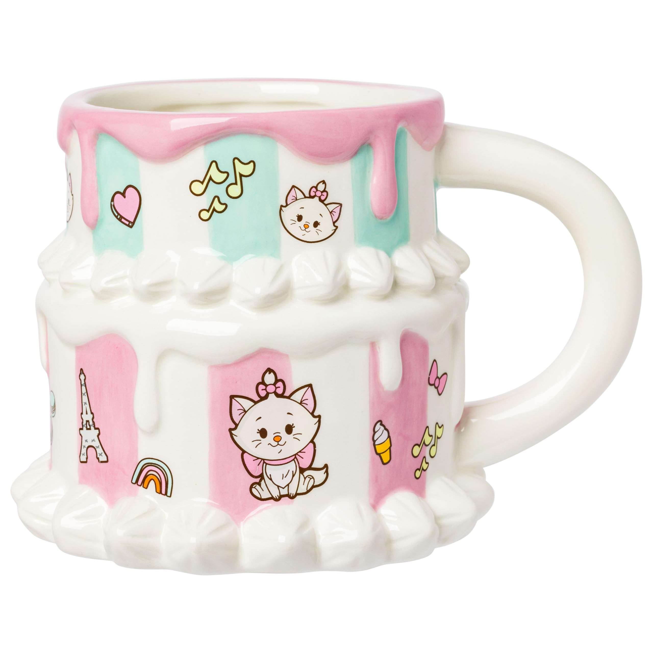 Silver Buffalo Disney The Aristocats Marie Cake Ceramic 3D Sculpted Mug, 22 Ounces | Amazon (US)