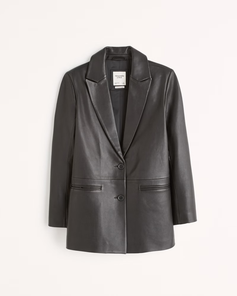 Women's Genuine Leather Blazer | Women's Coats & Jackets | Abercrombie.com | Abercrombie & Fitch (US)