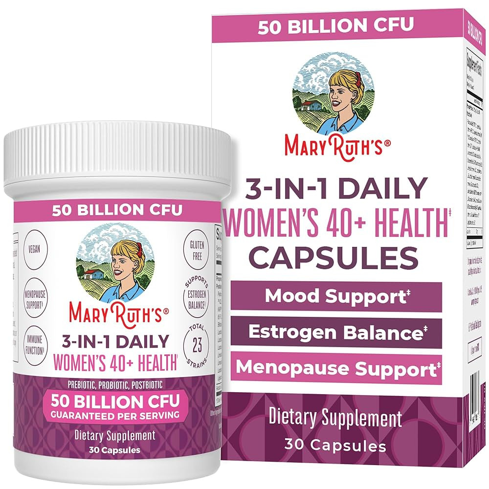 MaryRuth Organics 3-in-1 Daily Health 40+ Probiotics for Women | Clinically Tested | Estrogen Sup... | Amazon (US)