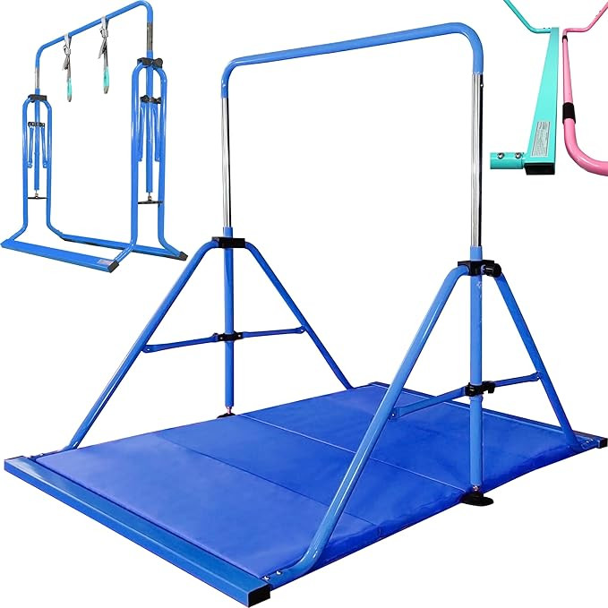 PreGymnastic Updated Folding Gymnastics Bar with Rings, Foldable Kip Bar with Sturdier Base, Gymn... | Amazon (US)