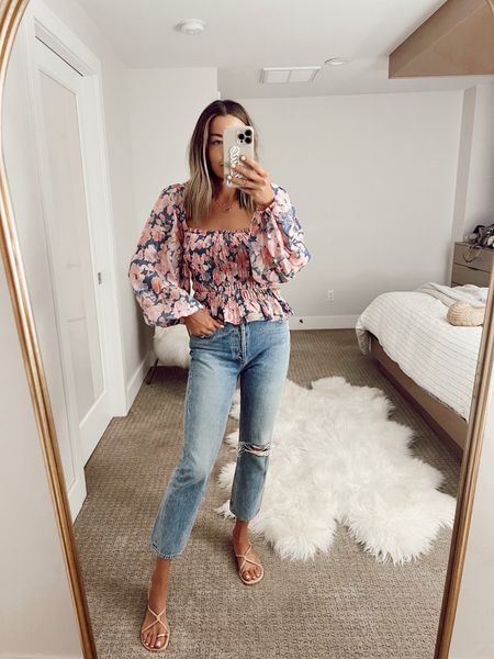 Floral smocked top under $100 and I’m wearing a small

#LTKstyletip #LTKunder100