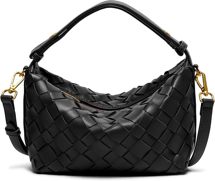 Joryin Woven Shoulder Bag for Women, Small Woven Purse Crossbody Bag Braided Handbag Top-Handle V... | Amazon (US)