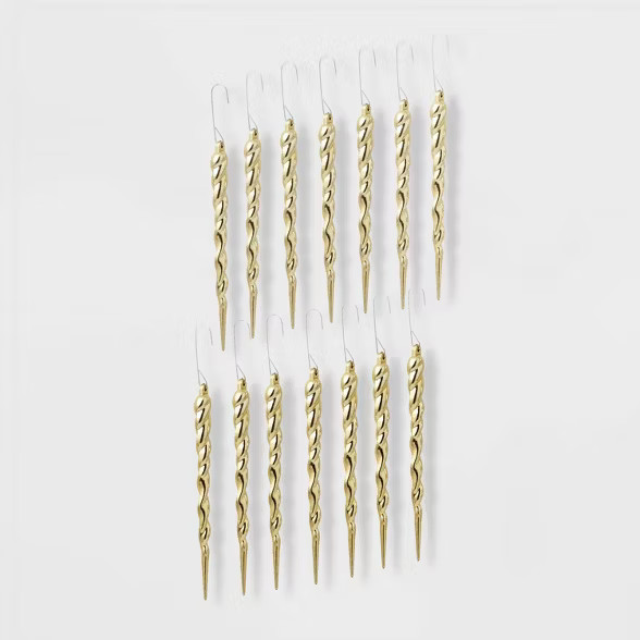 14ct Glitter Icicle Christmas Ornament Set - Wondershop™ | Target