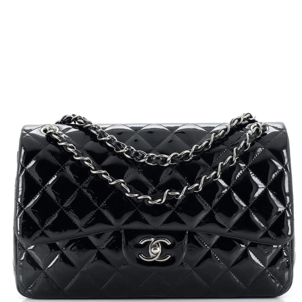 Classic Double Flap Bag Quilted Patent Jumbo | Rebag