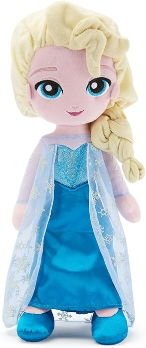 Disney Store Official Elsa Plush Doll - 14 Inch Disney Plush with Shimmering Snowflake Cape, Irid... | Amazon (US)