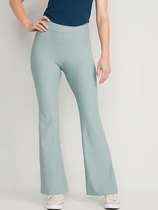 Extra High-Waisted PowerSoft Rib-Knit Flare Pants for Women | Old Navy (US)