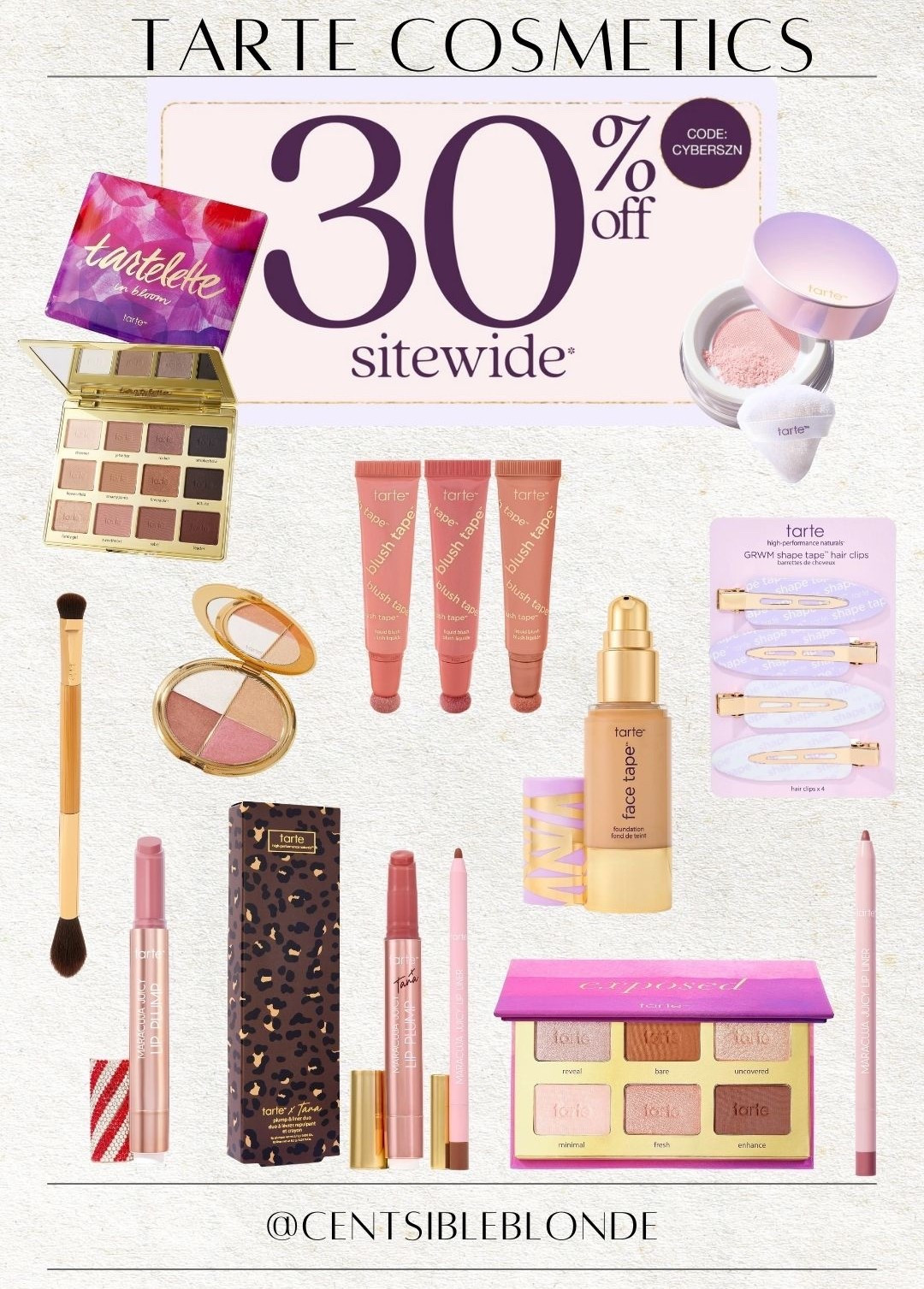 Tarte sale, makeup, foundation, eyeshadow palette, tarte cosmetics, lip plump, lip liner, blush, liquid blush, setting powder, eyeshadow brush, hair clip, gift sets, beauty, makeup bag

#LTKSaleAlert #LTKGiftGuide #LTKCyberWeek