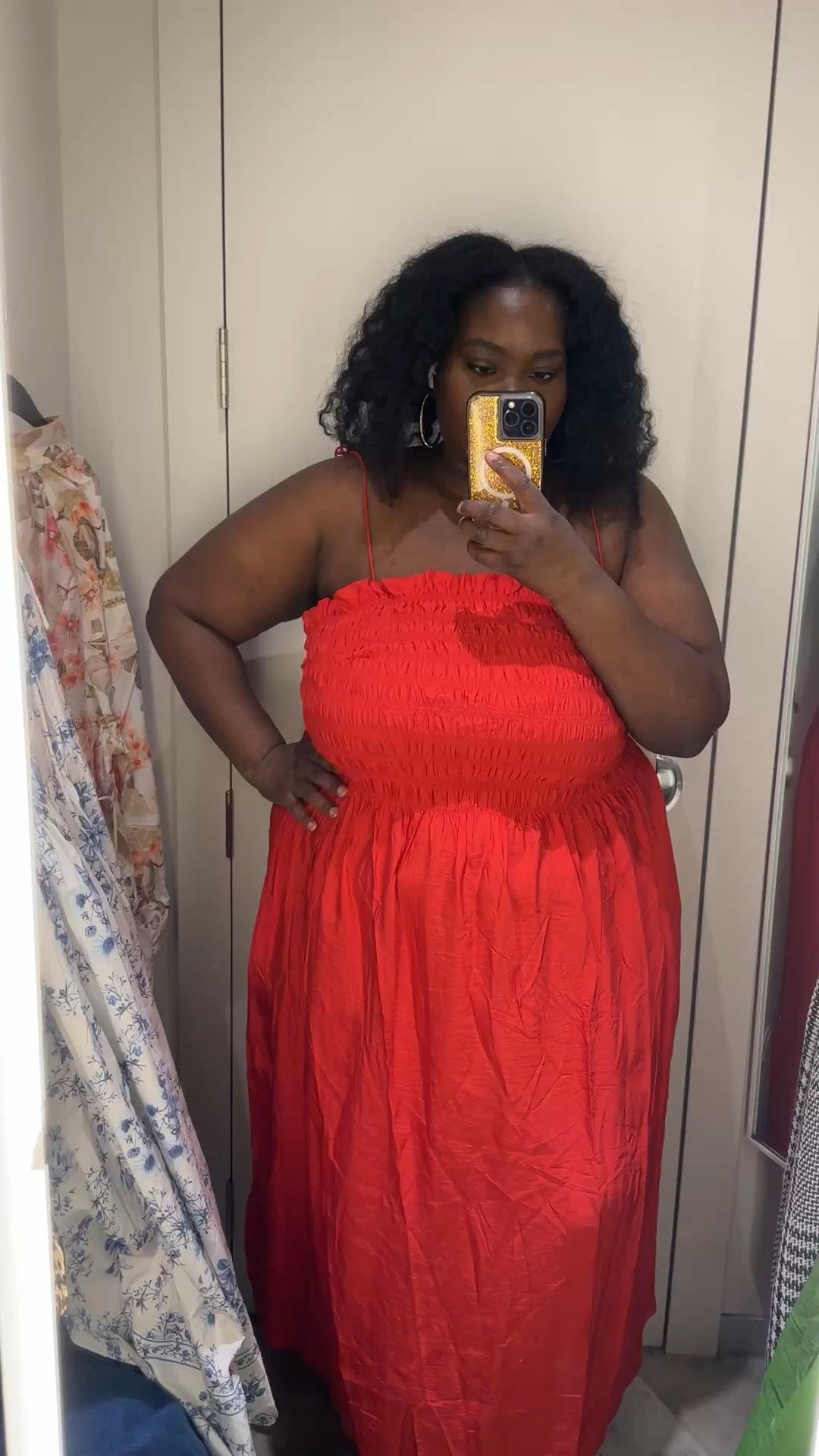 Smock midi dress. Wearing an XL

#LTKOver40 #LTKPlusSize #LTKMidsize