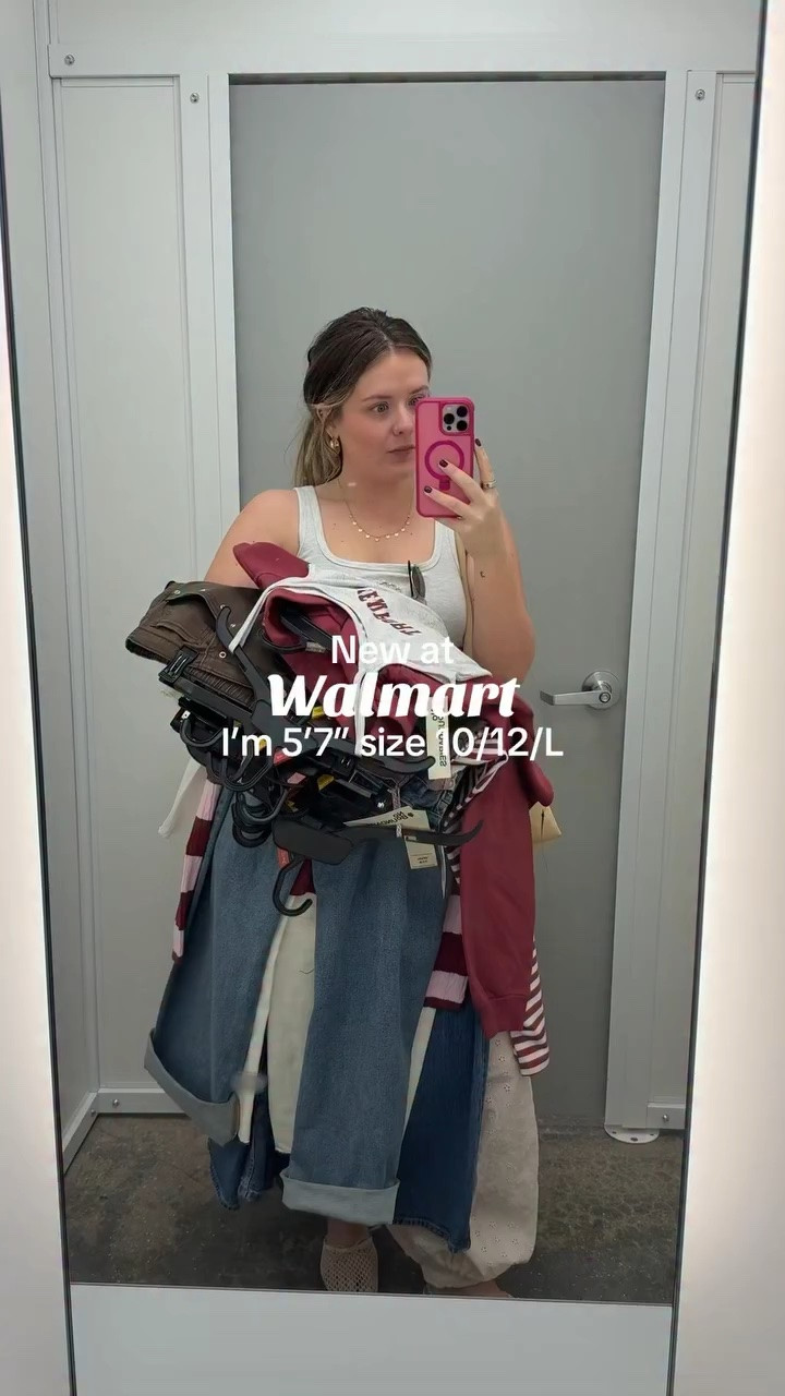 I cannot believe WALMART????? is popping off like this?? Who was going to tell me?!? @walmart 
Comment FINDS for links sent straight to your DMs
All 🔗s are in my b¡o!

Sizing info
I’m 5’7” 170 ish lbs, size 10/12/L for reference 
Stripe sweater L tts (true to size)
Wide leg jeans 10 tts, but with a tiny bit of stretch
Stripe shorts L tts
Tank M tts
Zip up hoodie XL tts
Gingham set L tts
Cream cargos 10 tts, but very little stretch 
Pink blouse M

#size10fashion #size12fashion #walmart #walmartfashion #fallfashion