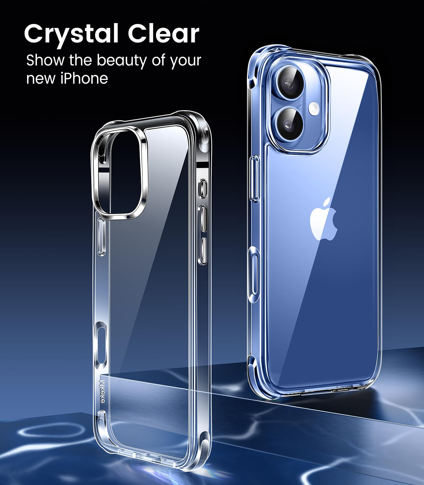 Mkeke Compatible with iPhone 17 Case Clear [Not-Yellowing] [Military-Grade Drop Protection] Shock... | Amazon (US)