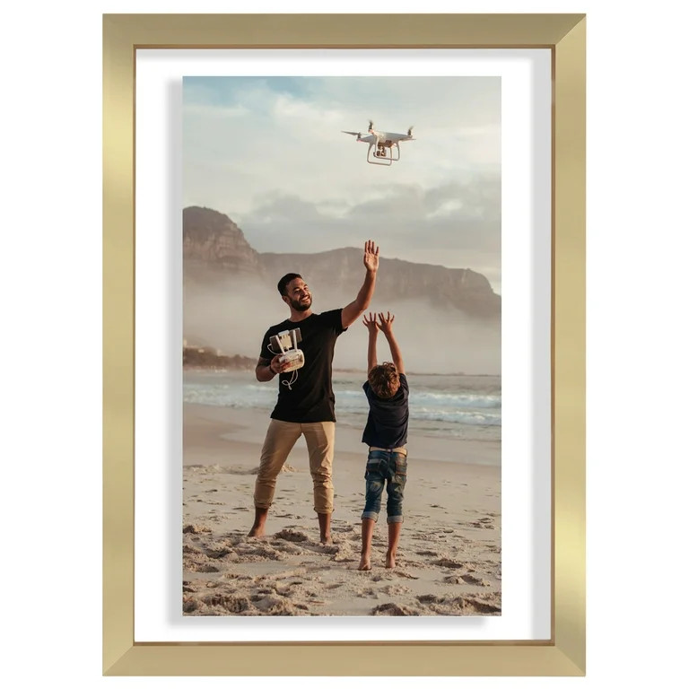 Americanflat 5x7 Picture Frame with Shatter-Resistant Glass Aluminum Floating Display Photo Signa... | Walmart (US)