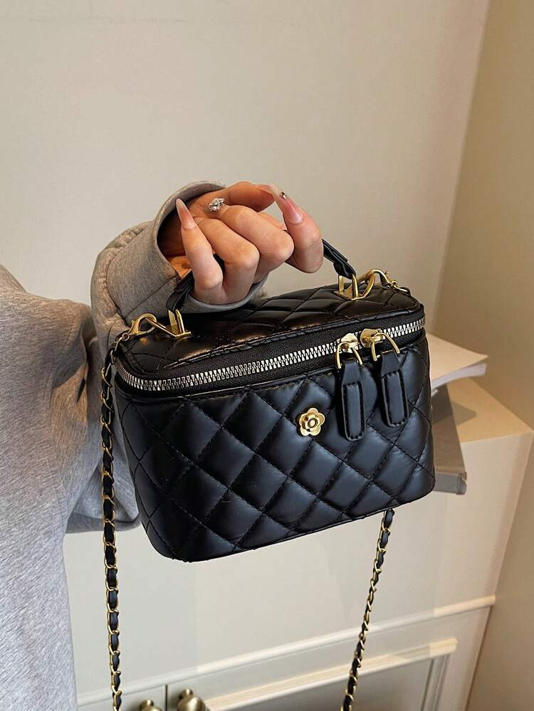 New Fashionable Hand-Held Box Bag, Minimalist Style Shoulder Crossbody Bag | SHEIN