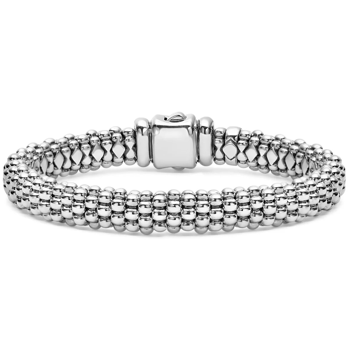 Signature Caviar Silver Caviar Bracelet | 9mm | LAGOS
