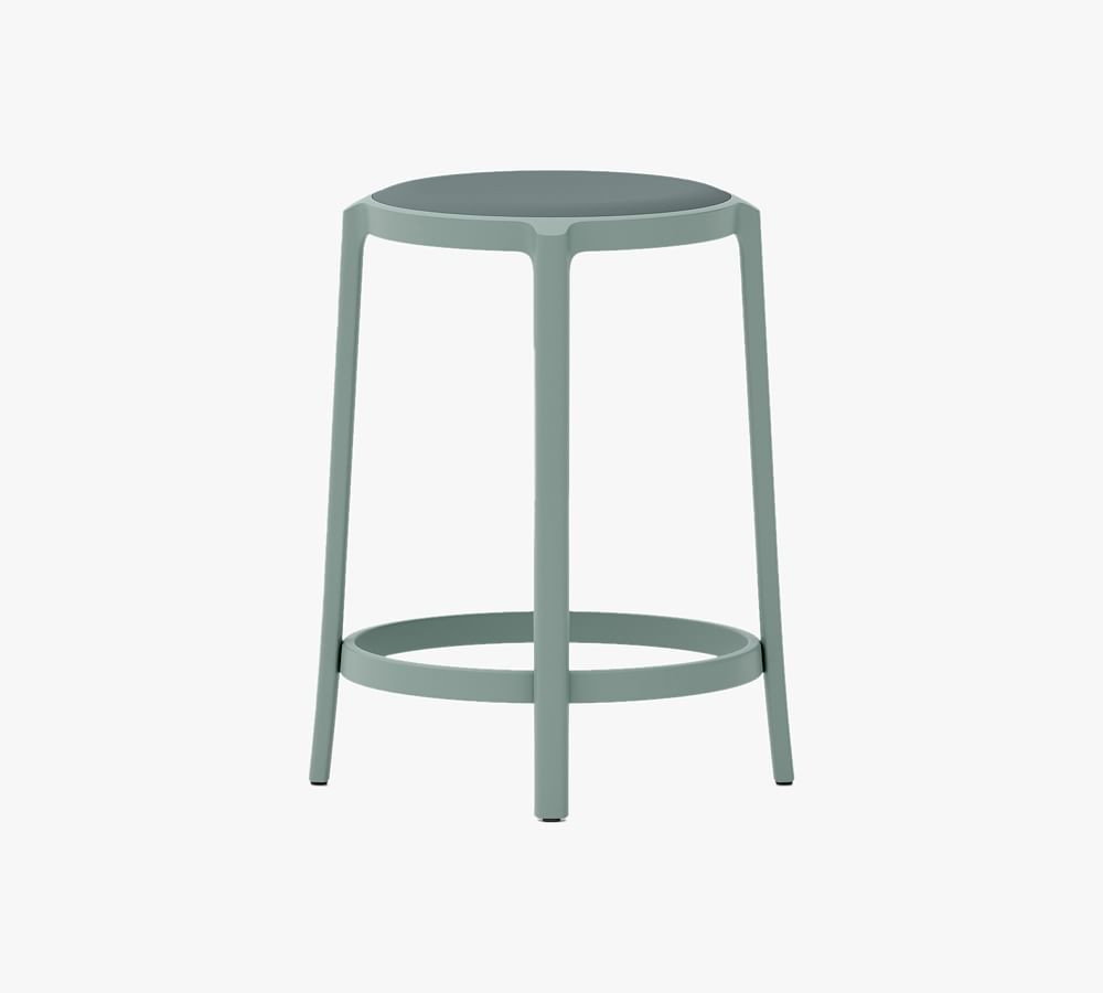 Emeco On & On Upholstered Stool | Pottery Barn (US)
