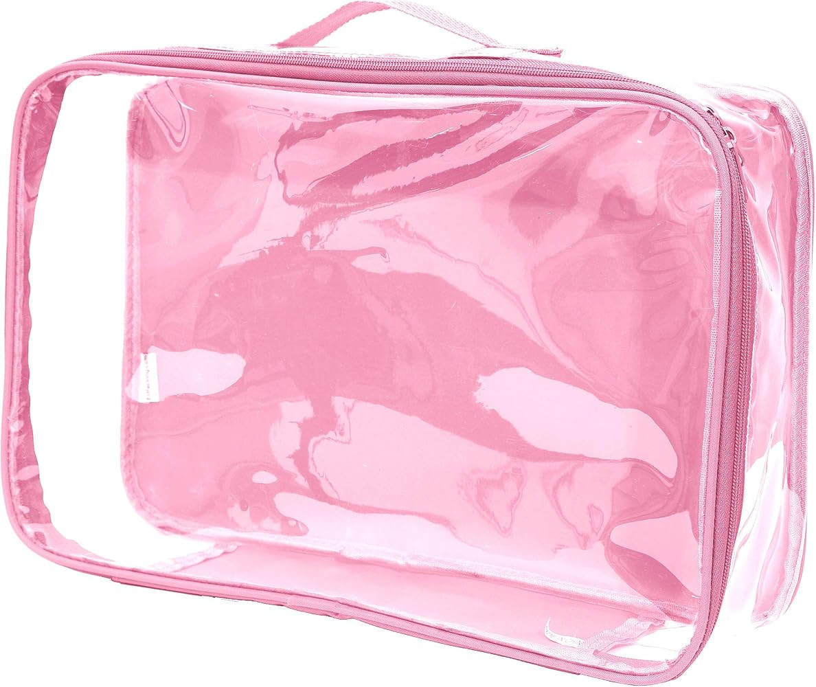 Large Clear Travel Packing Cube/See-Through PVC Organizer for Suitcase/Multipurpose Pouch w/Handl... | Amazon (US)