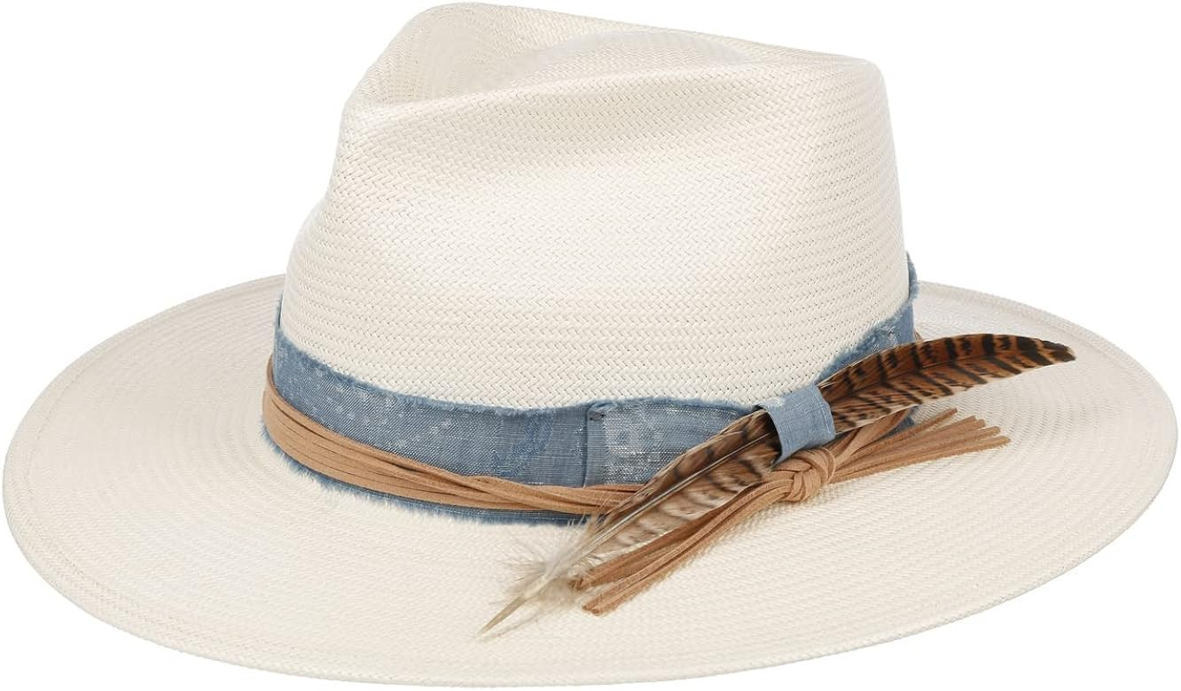 Stetson Feather Trim Toyo Western Straw Hat Women/Men - | Amazon (US)