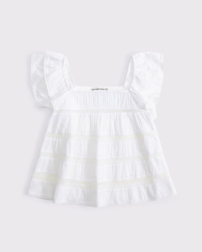Ruffle Babydoll Top | Abercrombie & Fitch (US)