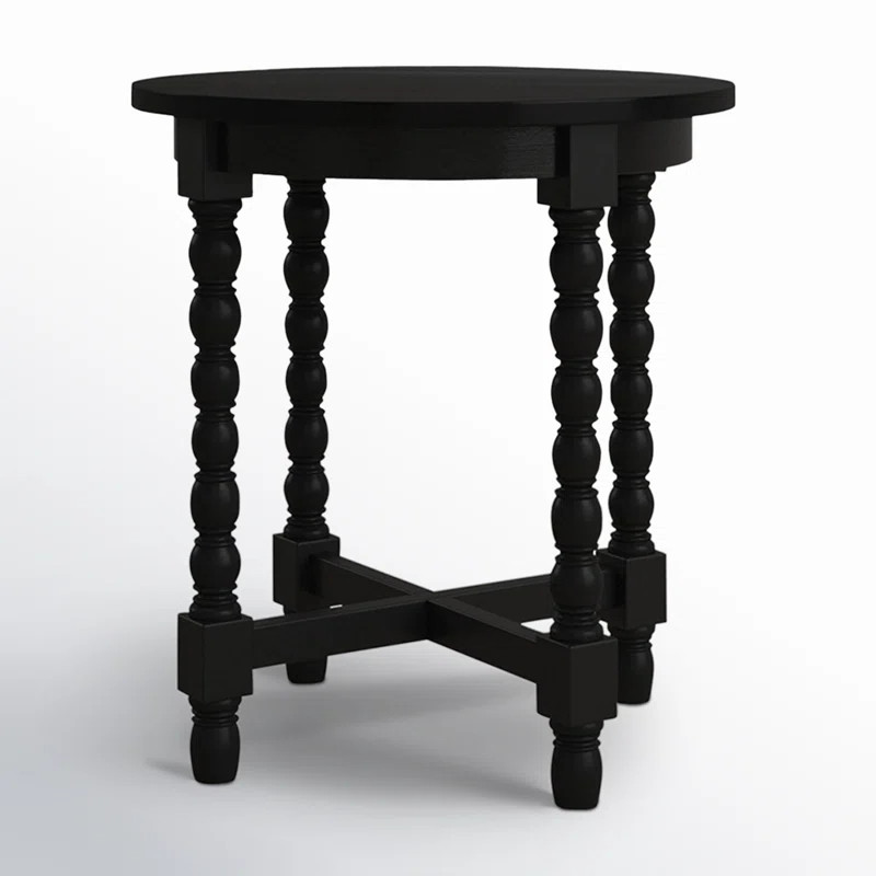 Baen Round Solid Wood End Table | Wayfair North America