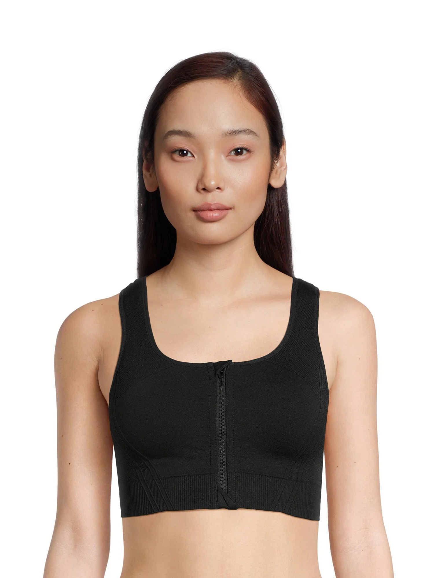 Avia Women's Medium Support Zip Front Sports Bra, Sizes S-3XL | Walmart (US)