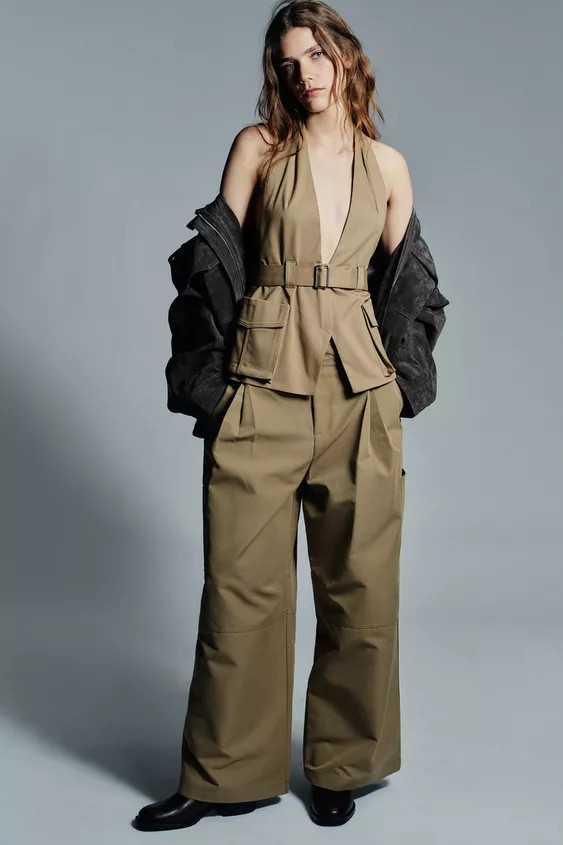 POCKET HALTER TOP | Zara US