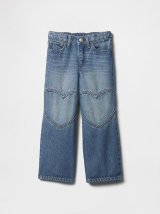 babyGap Wide-Leg Heart Jeans | Gap Factory