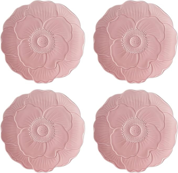 Lenox 897768 Butterfly Meadow Floral Accent Plates, Pink, Set of 4 | Amazon (US)