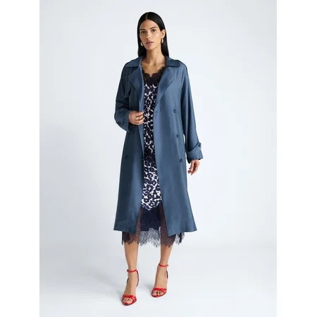 Devil Wears Prada Scoop Collection Women’s and Women's Plus Trench Coat, Sizes XS-4X | Walmart (US)