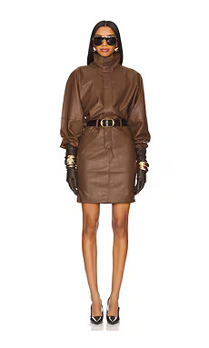 Ronny Kobo Regan Dress in Chocolate Brown from Revolve.com | Revolve Clothing (Global)