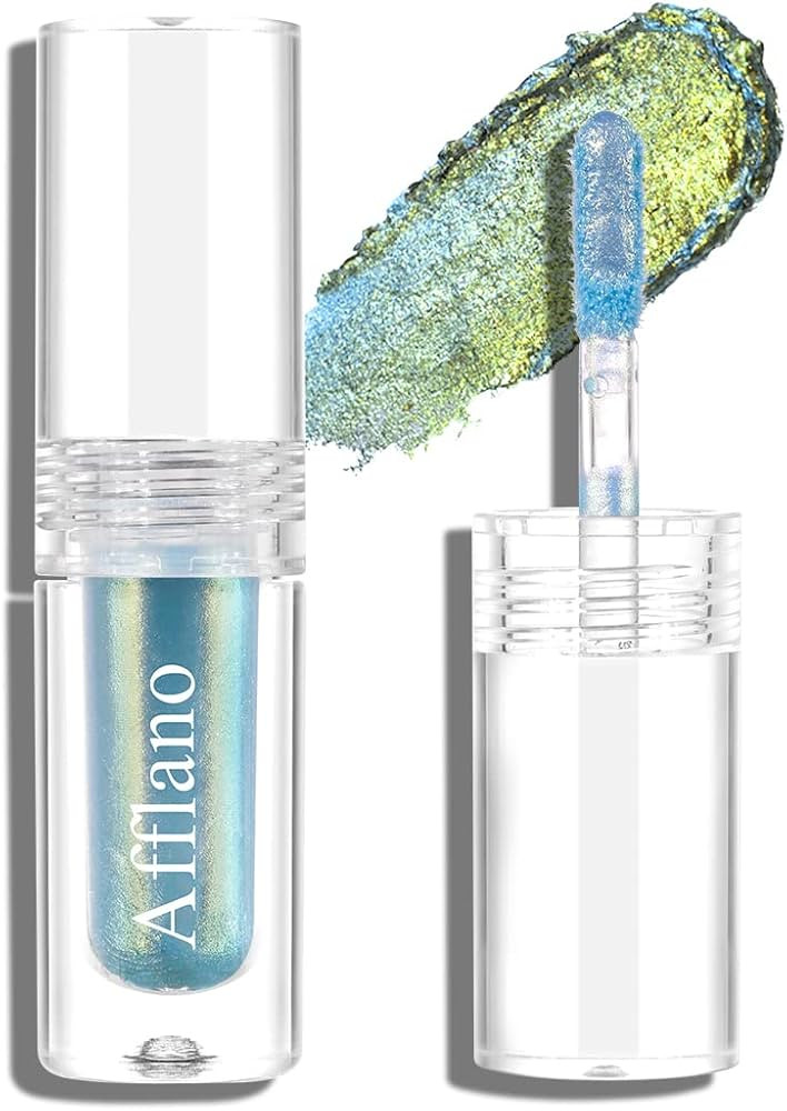 Multi Chrome Duochrome Shimmer Liquid Makeup Eyeshadows Blue Green, Afflano Duo-Chrome Metallic S... | Amazon (US)