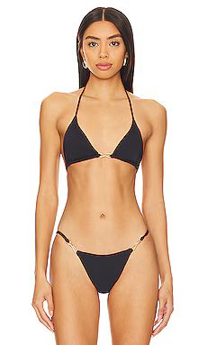 Vix Swimwear Sienna Bikini Top in Black from Revolve.com | Revolve Clothing (Global)