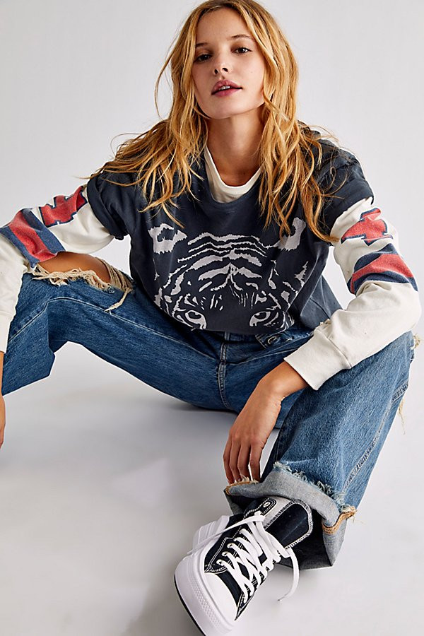 The Tiger Tee by Retro Brand at Free People, Vintage Black, L | Free People (Global - UK&FR Excluded)