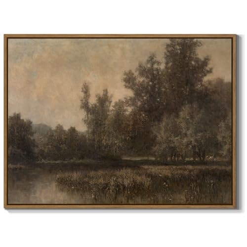 Vintage Landscape Art Prints Forest Lake Scenery Wall Art Moody Swamp Pictures Wall Decor Nature ... | Amazon (US)
