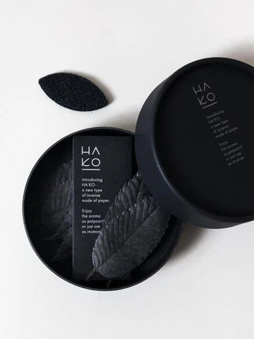 HA KO Paper Incense - Black, Relax (Set of 6) | Burke Decor