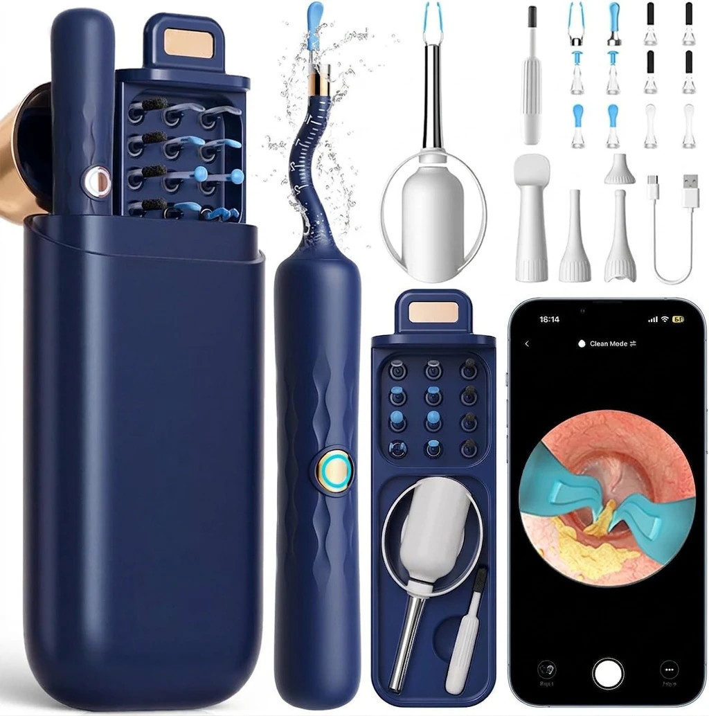 Yichuhaoxi Ear Wax Removal Tool Camera Kit with Flexible Silicone Tube Lens Visual Otoscope Ear Pick Tweezers Four Scoop Tips for Adults Kids Family | Lowe's