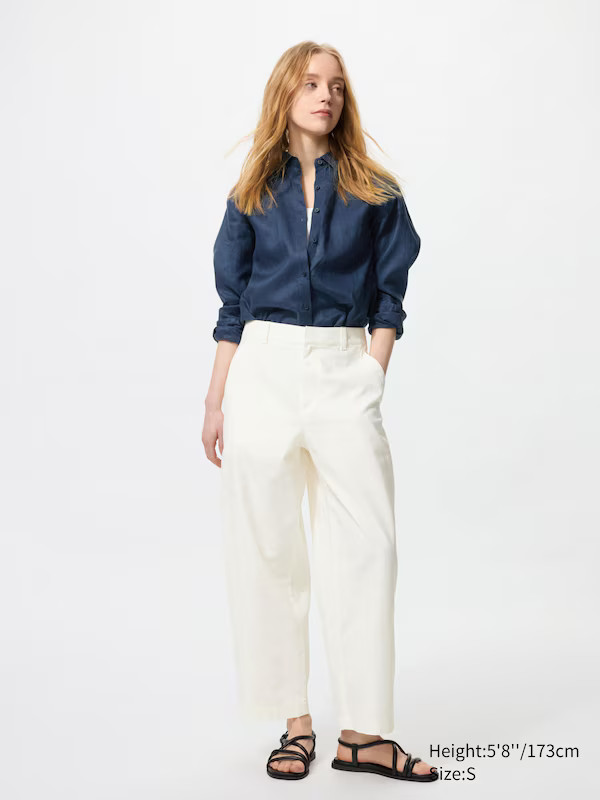 Linen Cotton Tapered Trousers | UNIQLO (UK)