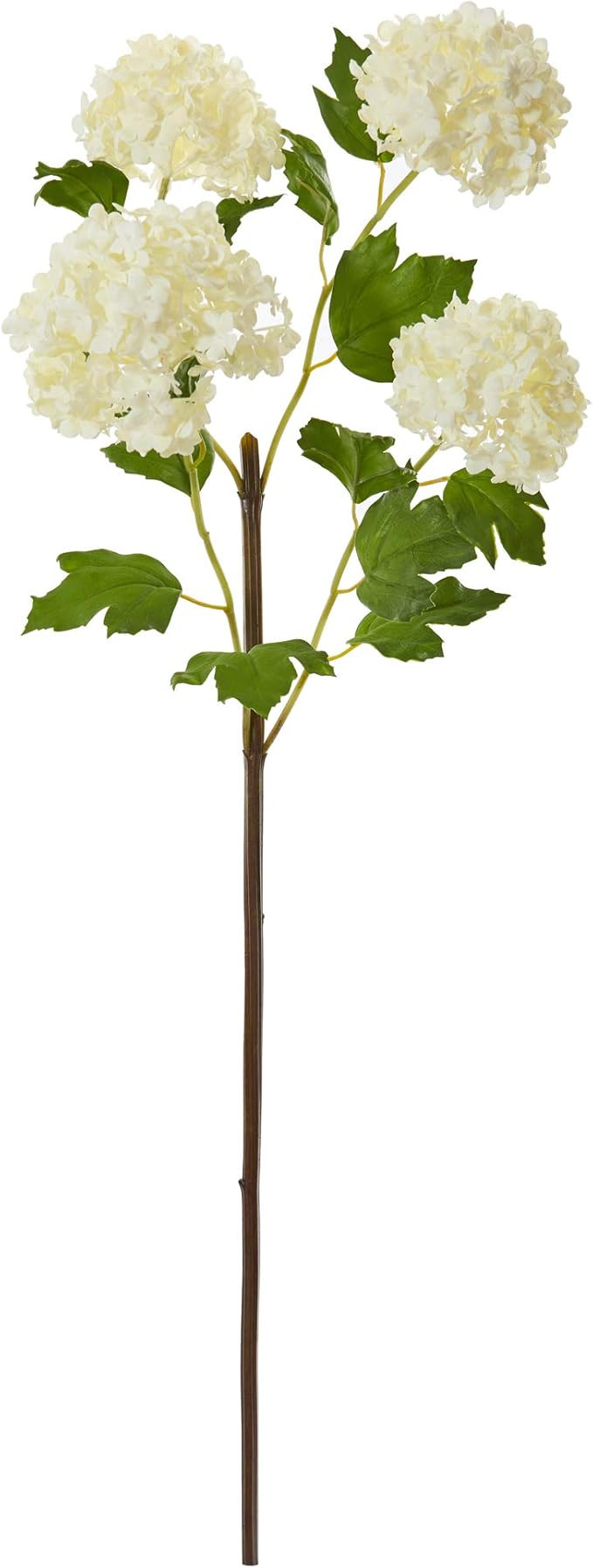 Nearly Natural 30in. Snowball Hydrangea Artificial (Set of 3) Silk Flowers, White | Amazon (US)