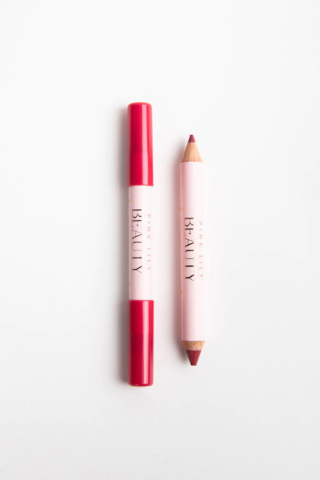 Pink Lily Beauty Double Bloom Dual Lipstick and Lip Liner - Your Berry Best | Pink Lily