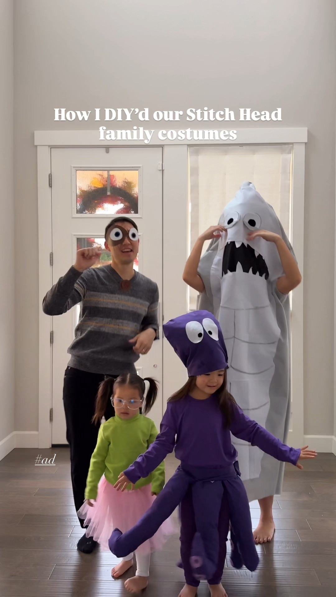 Our DIY Stitch Head family costumes! Which one's your fave — Stitch Head, Arabella, purple octopus, or the buff shark? & Can't wait to see @stitchheadmovie by @briarcliffent in theaters October 29! #stitchhead #diycostume #familycostumes

Kids fleece shirt, t shirt, leggings, felt fabric, packing fiber, magic tape, hot glue

#LTKFamily #LTKSeasonal #LTKHalloween