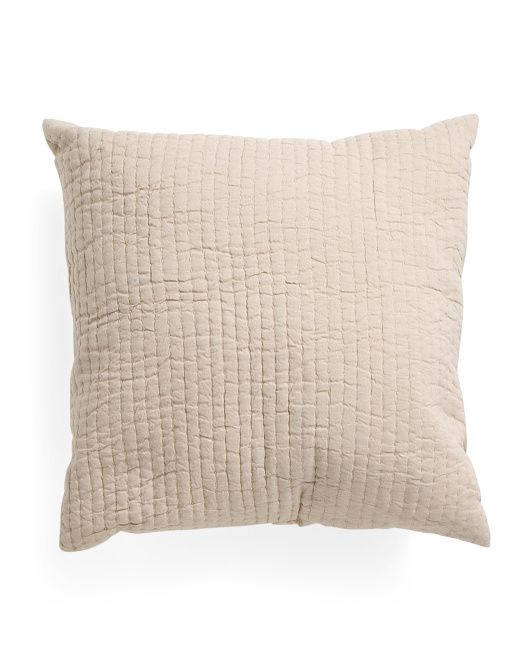 Linen Blend Pick Stitch Euro Sham | TJ Maxx