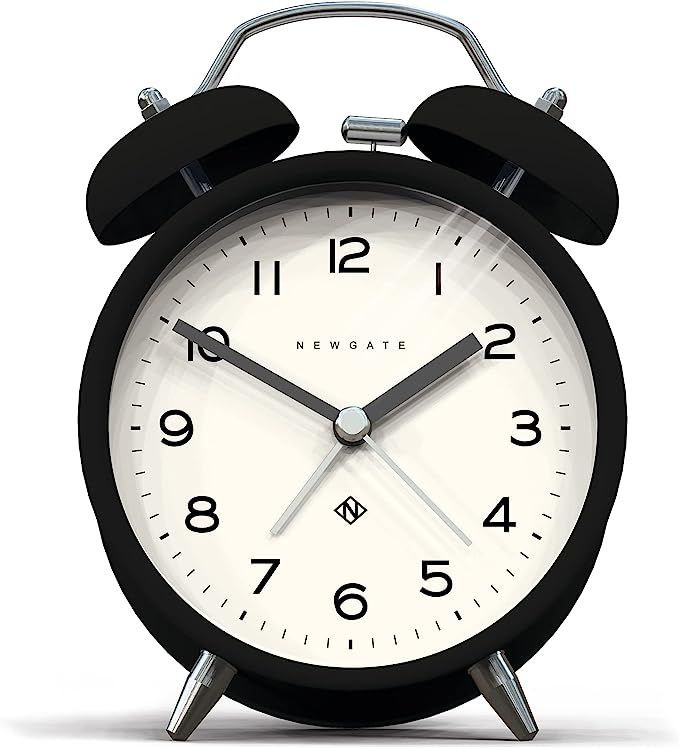 NEWGATE ® Charlie Bell Echo Alarm - Small Contemporary Bedside Alarm Clock - Analogue Alarm Cloc... | Amazon (US)