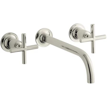Kohler K-T14414-3-SN Purist Wall Mount Bathroom Faucet - Without Drain Assembly | Build.com, Inc.